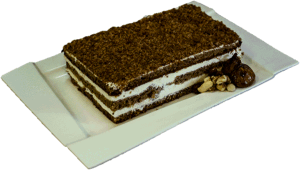 EGIPSKIE - Ciasto orkiszowo-orzechowe z masą budyniową.