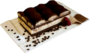 LATTE MACCHIATO - Ciemny biszkopt z kremem kawowym.