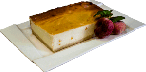 SERNIK Z BRZOSKWINIĄ - Sernik z kawałkami brzoskwiń na kruchym cieście.